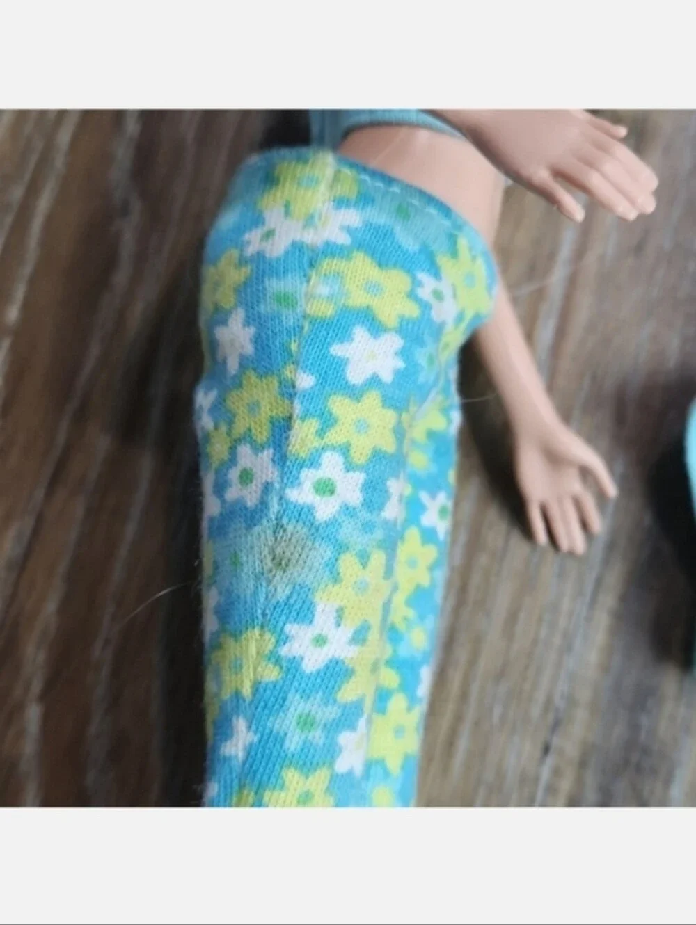 Vintage Barbie Blue Flowers 3 pc Outfit